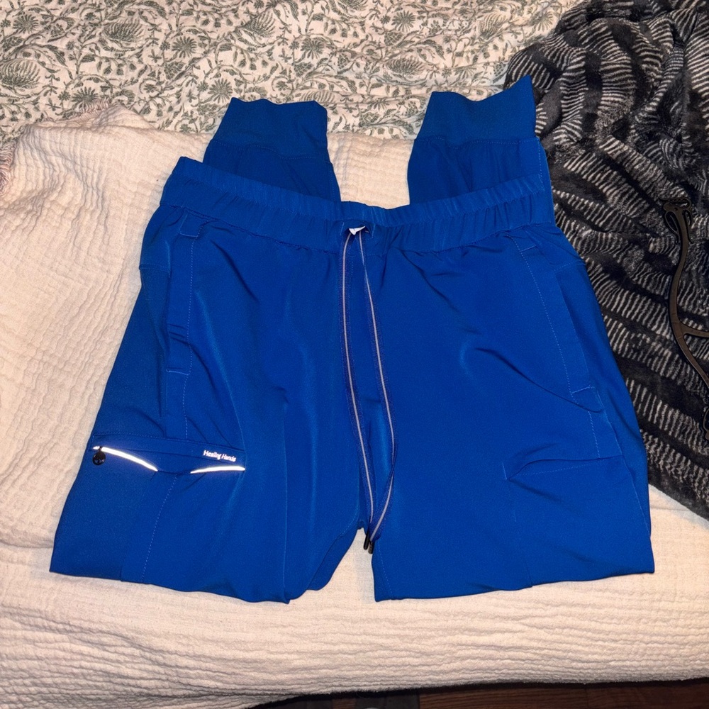 healing hands Royal Blue Women's Jogger scrub pants